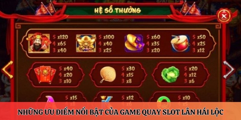 Quay slot Lân Hái Lộc - Cẩm nang hướng dẫn tân thủ 2025 6 Những ưu điểm nổi bật của game quay slot Lân Hái Lộc
